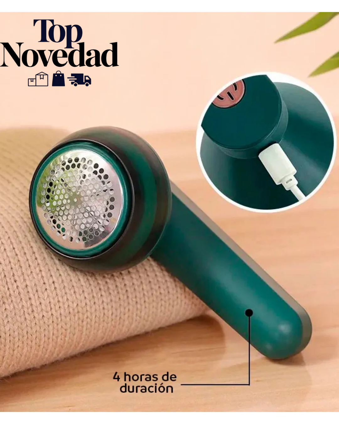 Removedor de Pelusa Recargable y Portátil
