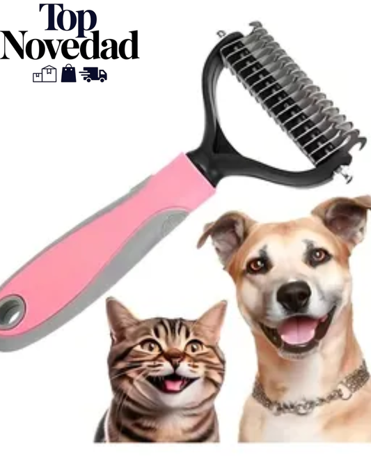 PEINE DESENREDANTE DE DOBLE CARA PARA MASCOTAS