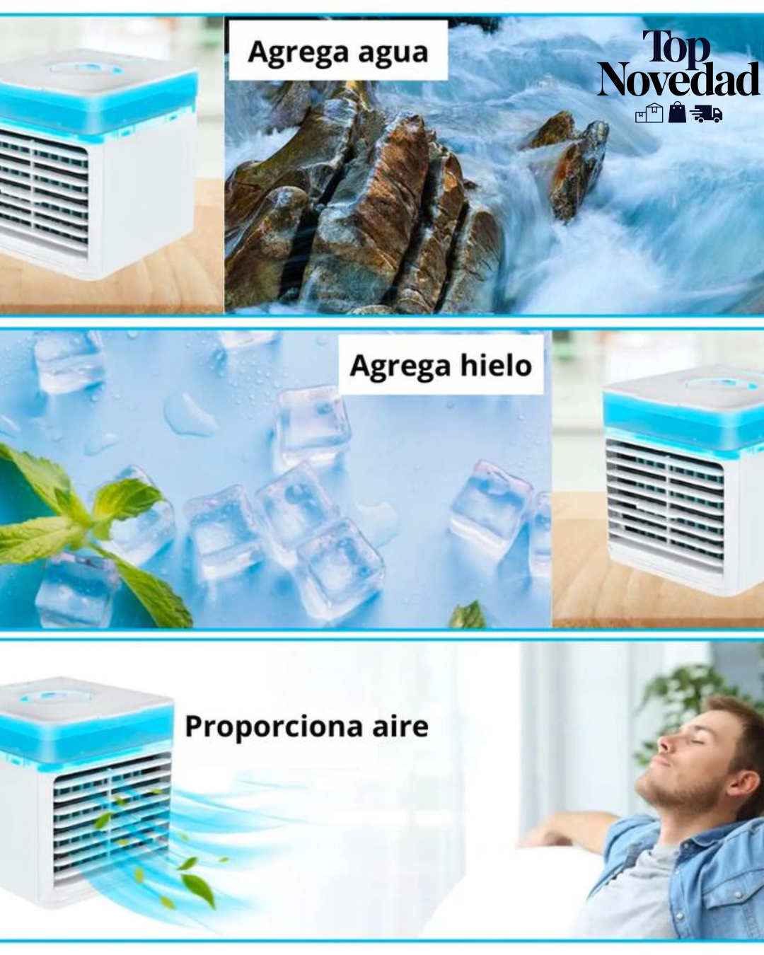 Mini Aire Acondicionado Enfriador y Purificador Portátil