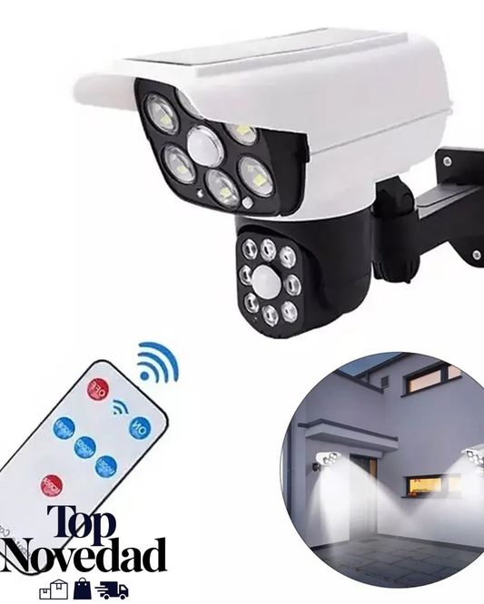 Lampara Solar Led Tipo Cámara De Seguridad Con Sensor Movimiento